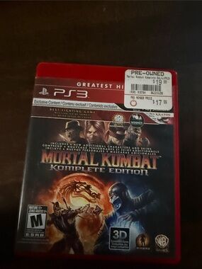 Sony PlayStation 3 Mortal Kombat Komplete Edition - Red and Black